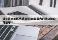 硅谷最大的区块链公司[硅谷最大的区块链公司是哪个]