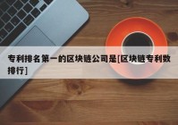 专利排名第一的区块链公司是[区块链专利数排行]